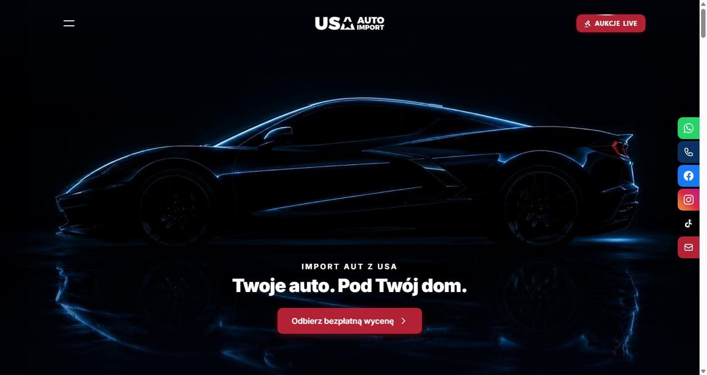 Strona główna USA Import Auto z ofertą importu samochodów z USA i kontaktem do doradcy
